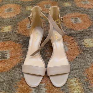 Nine West block heels, nude, size 8.5
